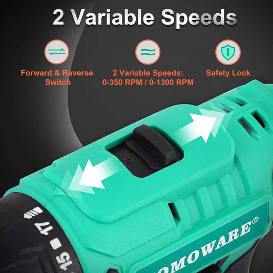 COMOWARE 20V CORDLESS DRILL