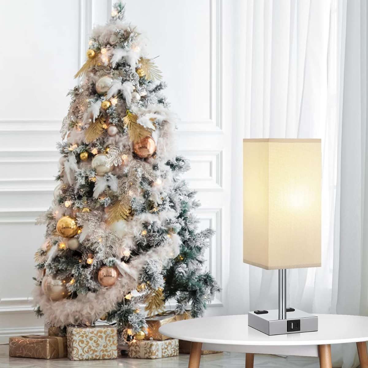 Dimmable Floor Lamp - 3 lamps curved floor lamp for living room