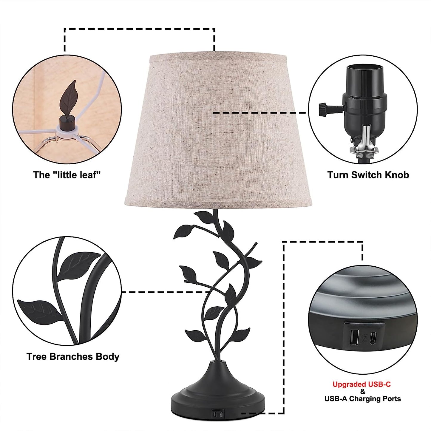 Kakanoosbu charging bedside table
