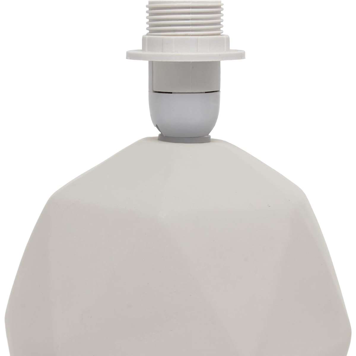 Simple Designs LT2060-WHT Geometric Concrete Table Lamp, White