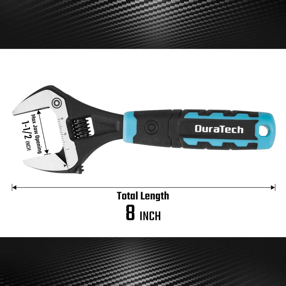 DURATECH 8 Inch Adjustable Wrench