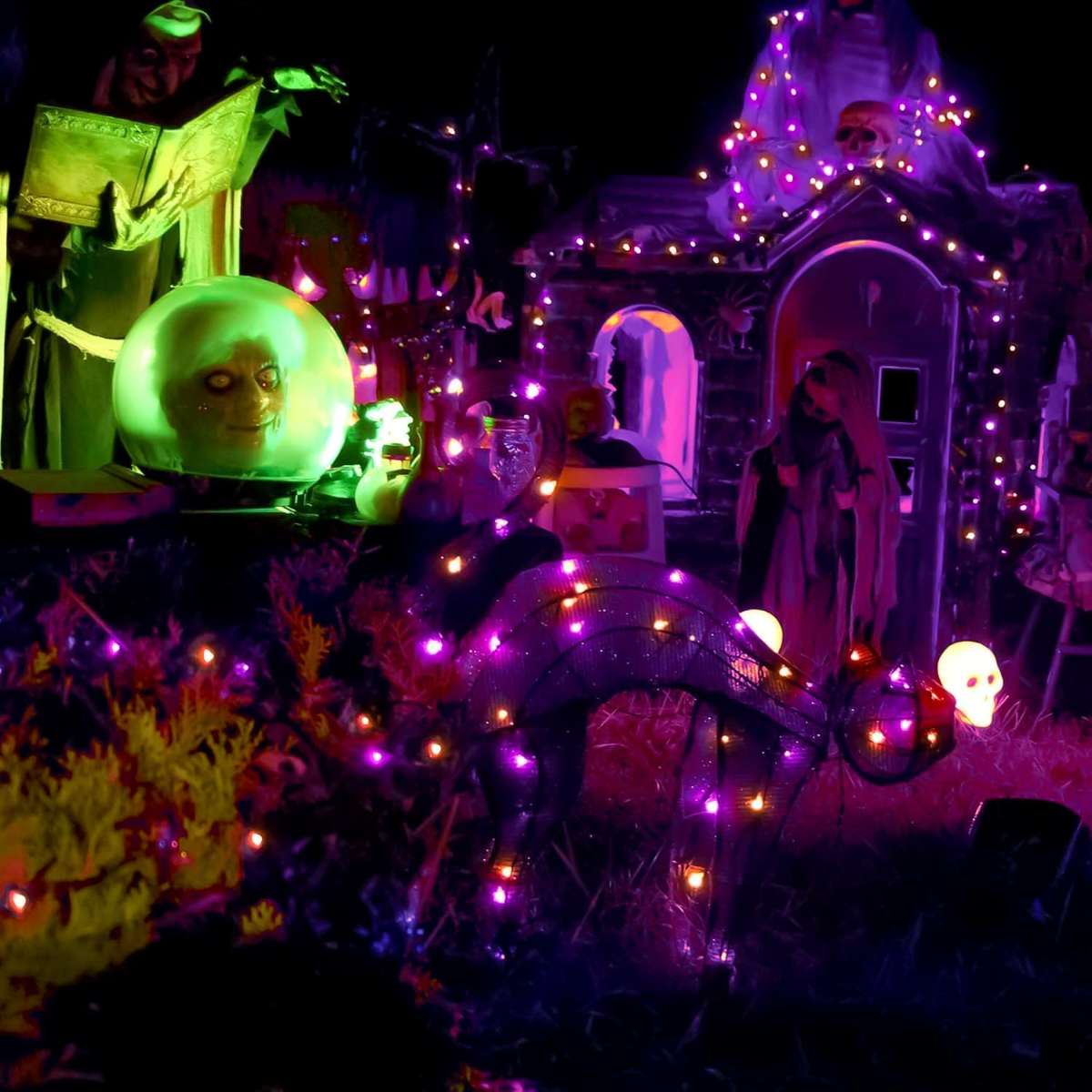 Lezonic Solar Halloween Lights Outdoor, 2 packs of 240 pcs