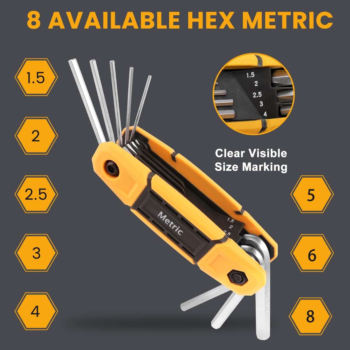SHOP THE MULWARK 25-PIECE FOLDING HEX WRENCH SET