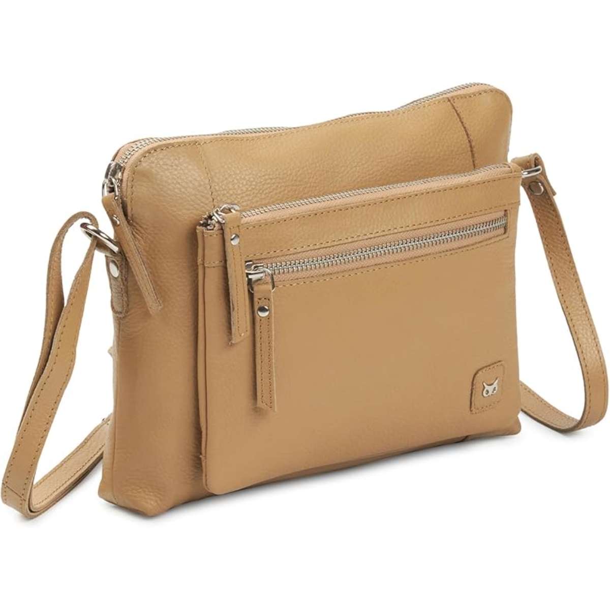 Wise owl accessory small soft pebbles leather cross-body tote