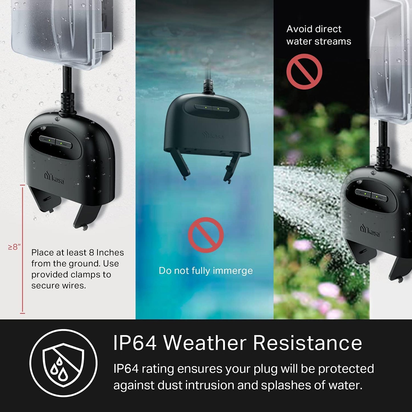 Kasa Outdoor Smart Plug, Black