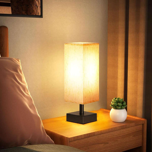 Small table lamp in the bedroom - bedside table bedside lamp