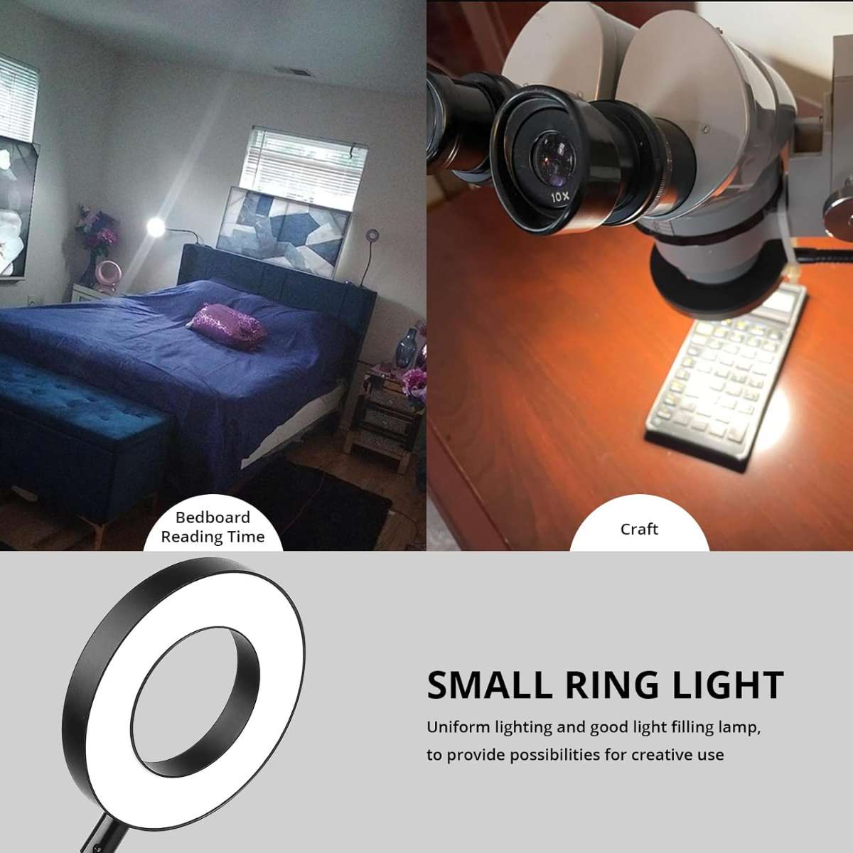 Desk clamp lamp with 10 dimmable brightnesses