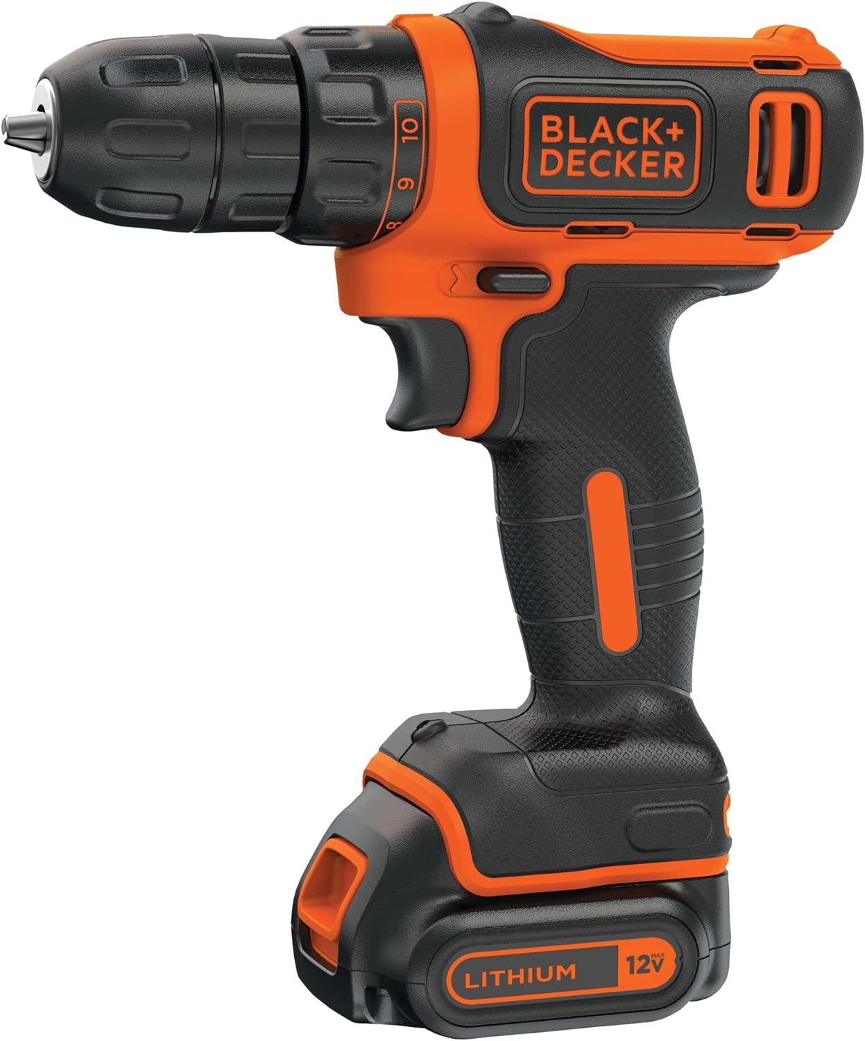 BLACK+DECKER 12V MAX Drill & Household Tools Kit, 60 Pieces (BDCDD12PK)