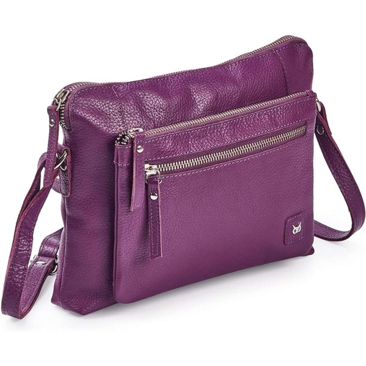 Wise owl accessory small soft pebbles leather cross-body tote