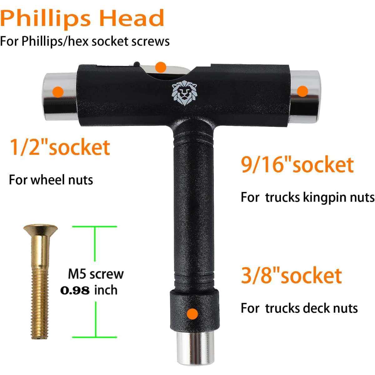 Skateboard Tools Skateboard Tools Skateboard Hardware Bolt Set