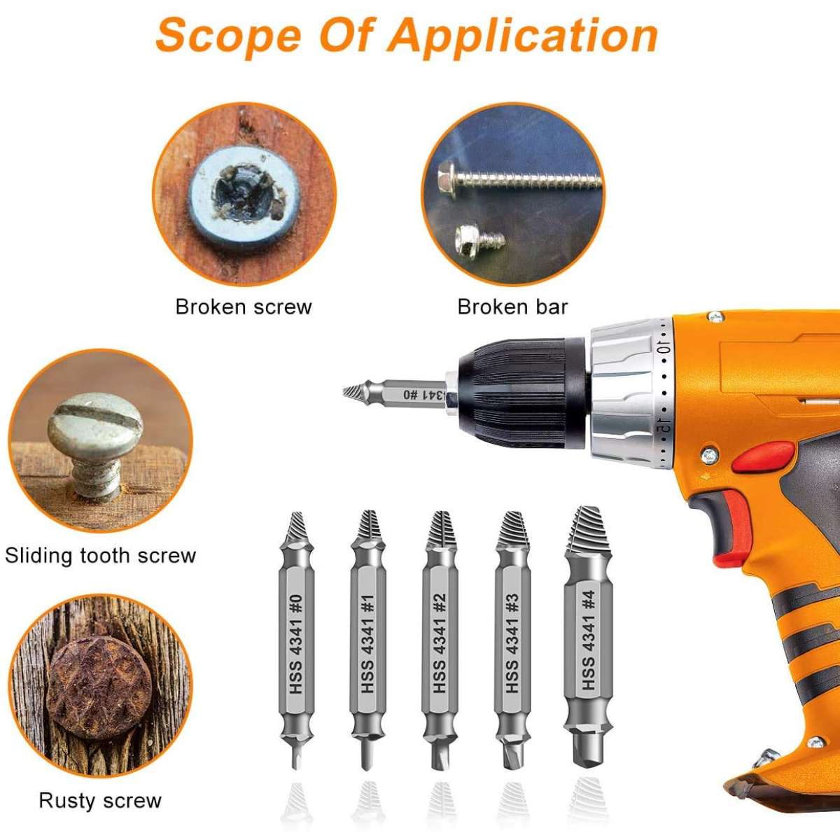 Gift for men, damaged screw extractor set