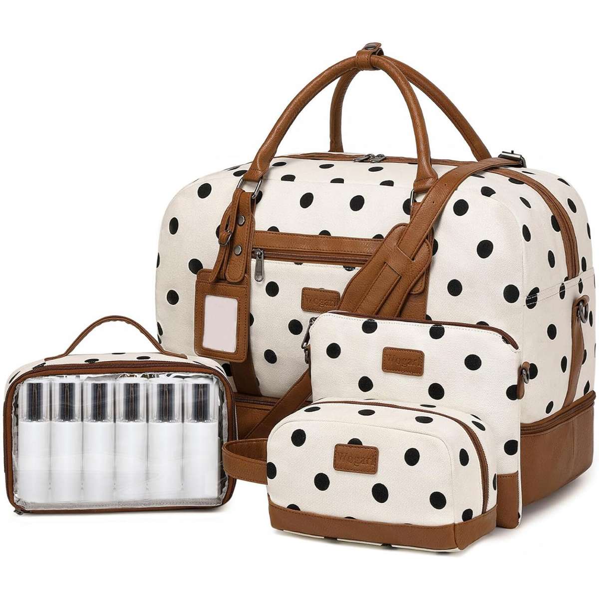 Wogarl 4PCS Women's Weekend Bag Large Bag