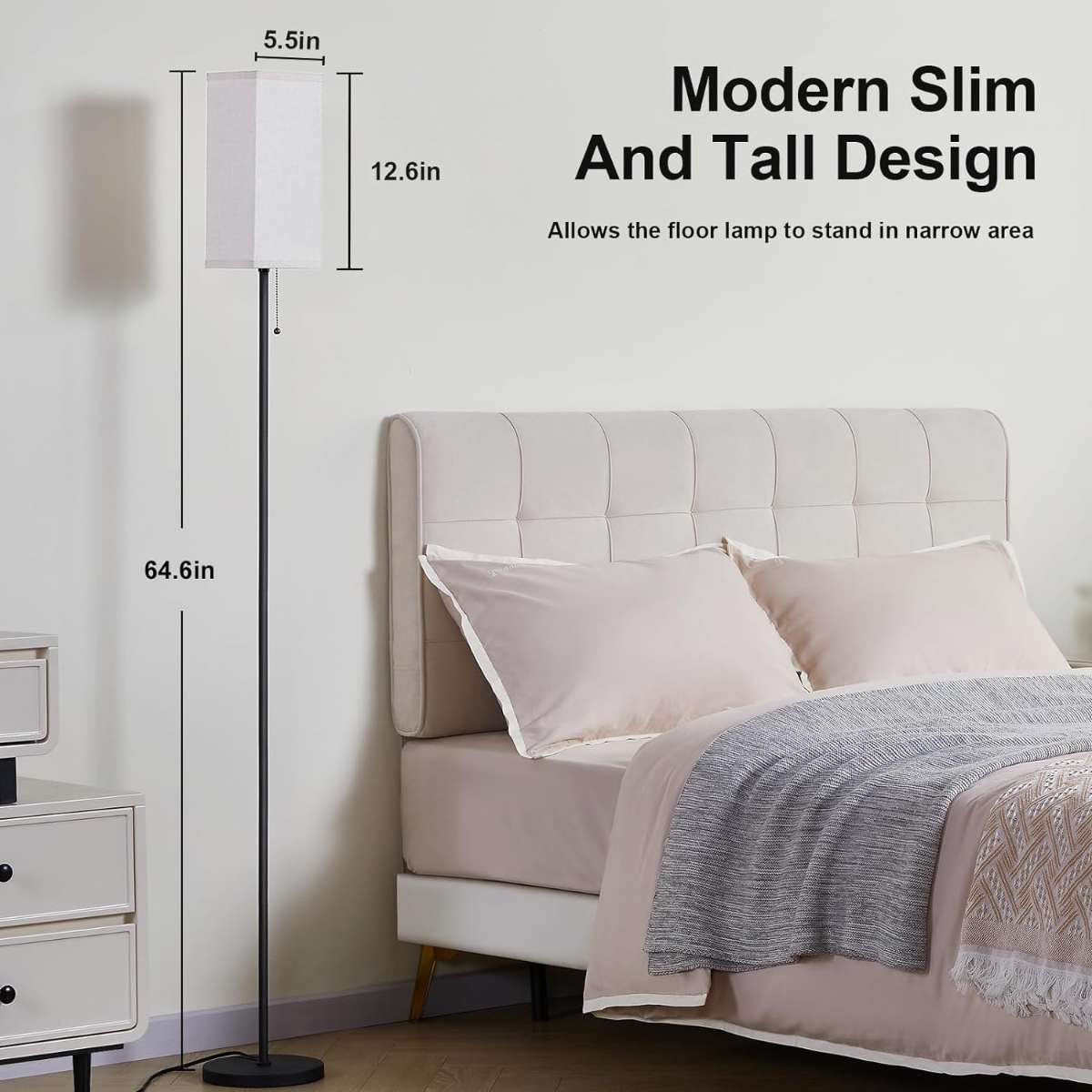3-way dimmable touch console light, warm white living room color