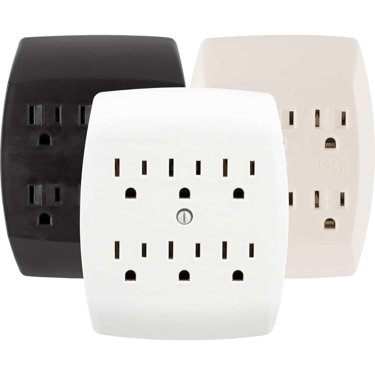GE 6 Receptacle Extender Wall Tap White, 54947