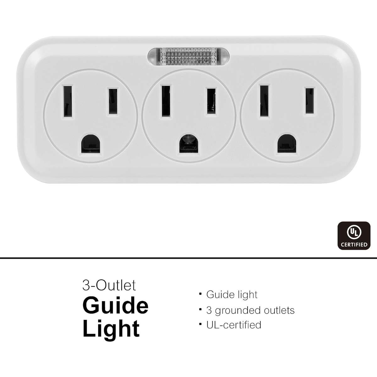 GE 3 Socket Extender Wall Faucet, White, 14494