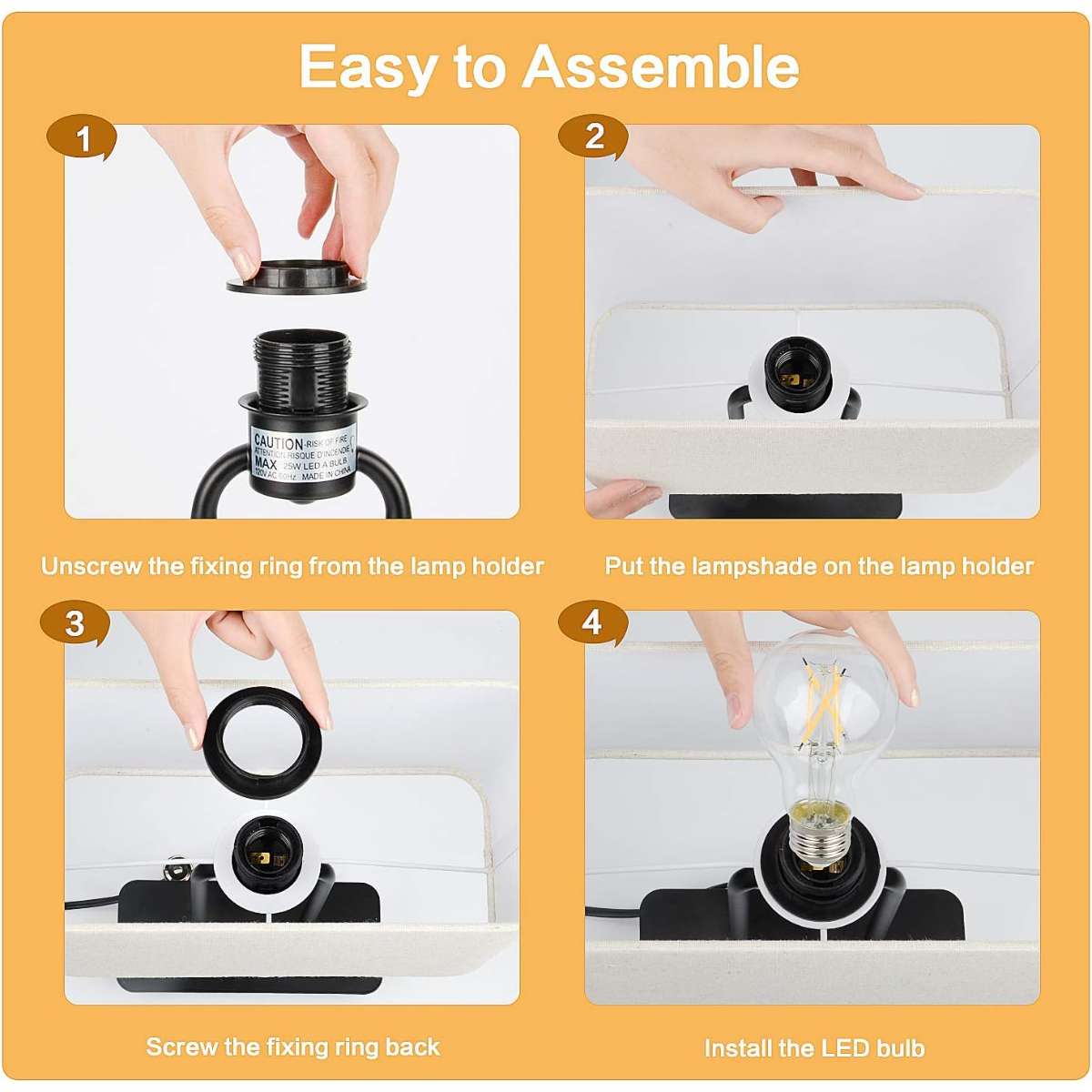 3-way dimmable touch console light, warm white