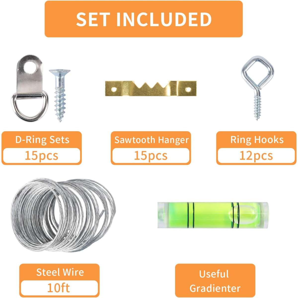 Hongway 276pcs Picture Hanging Kit
