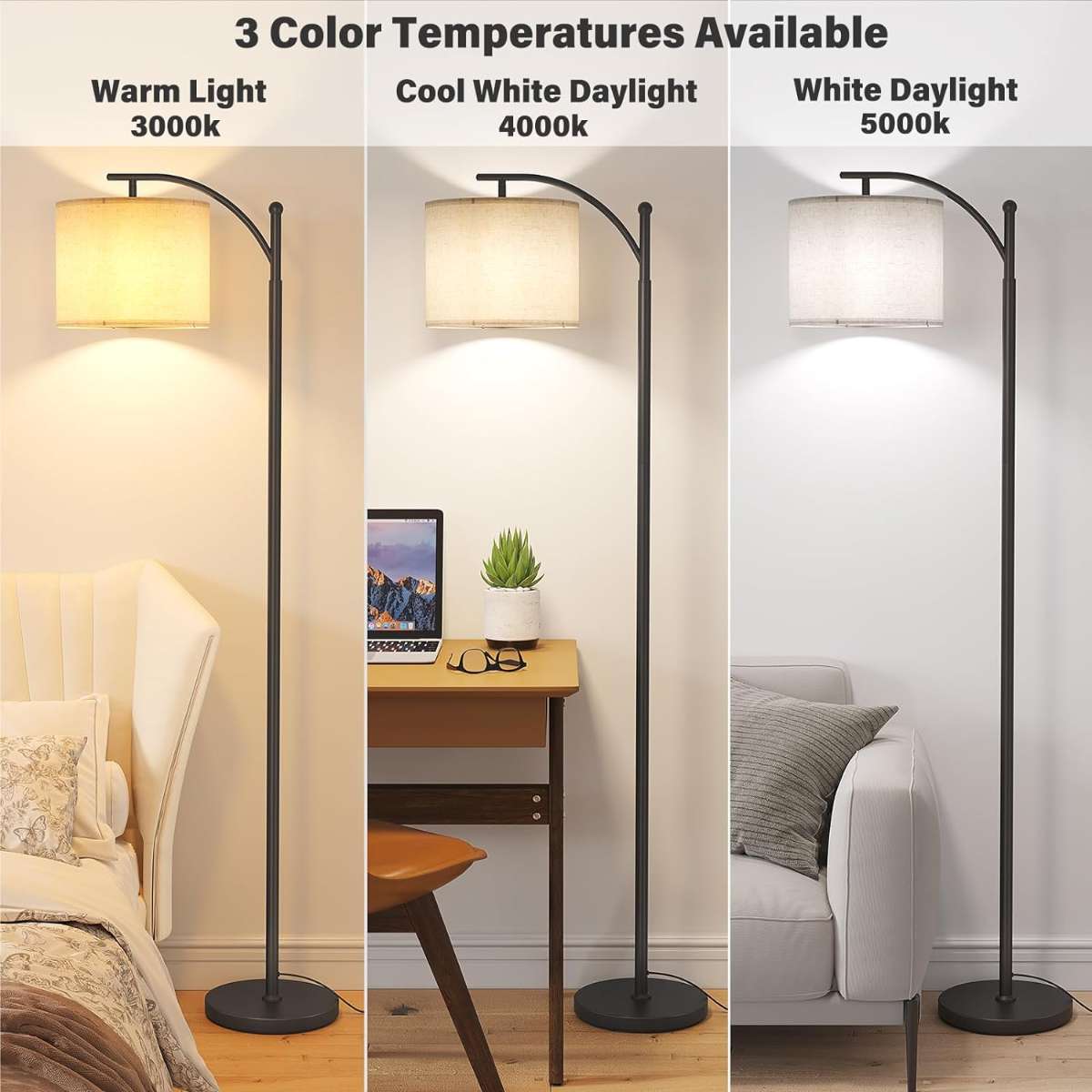 SUNMORY Arc Floor Lamp (Black)