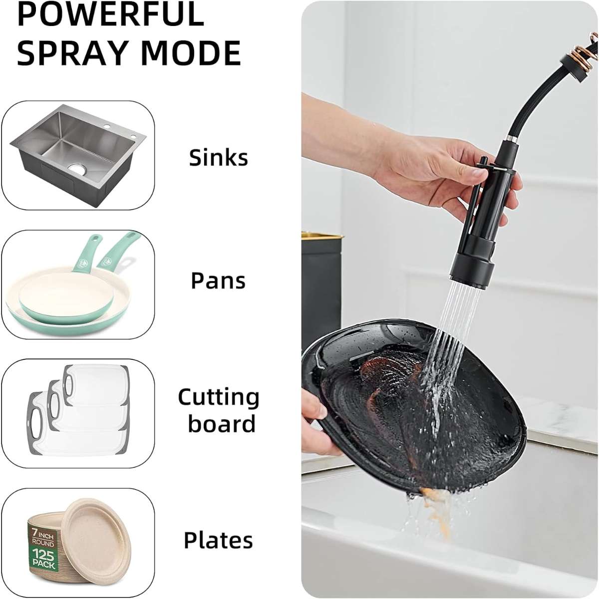 MATTE BLACK KITCHEN FAUCET AIMADI