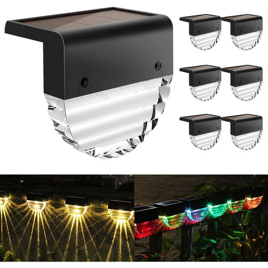 Solar deck light, warm white/color changing lighting