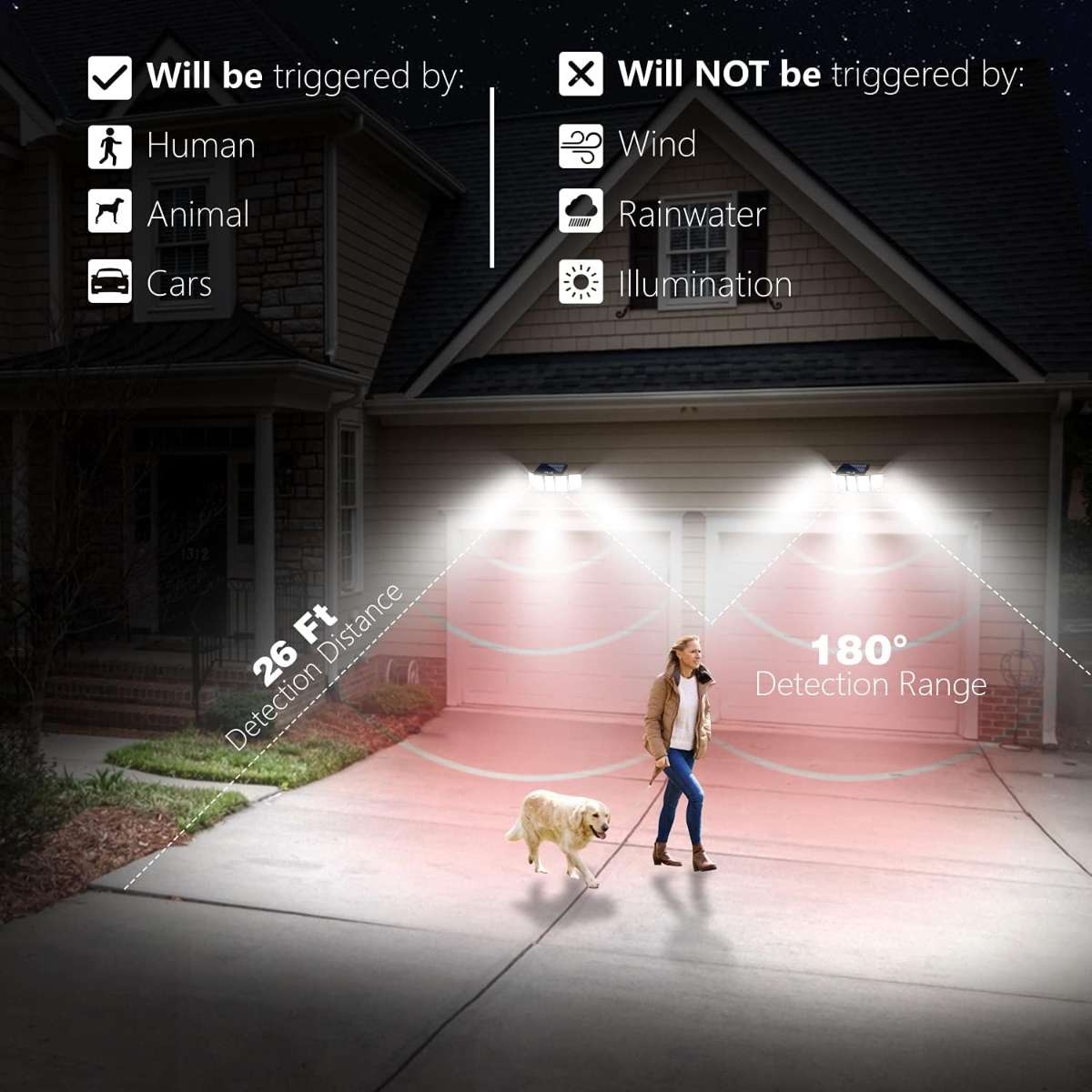 AmeriTop Solar Lights Outdoor 2-Pack