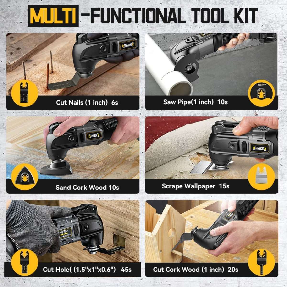 Cordless swinging tool for Dewalt 20V battery (battery not included)