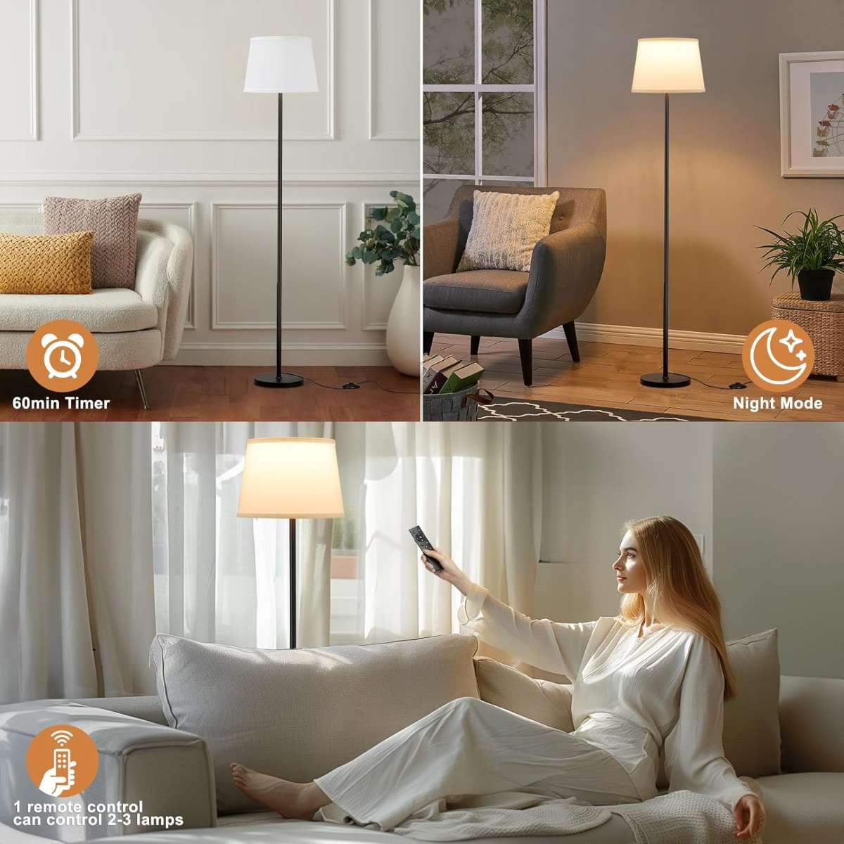 【Upgrade】Living Room Floor Lamp (9W LED Bulb)
