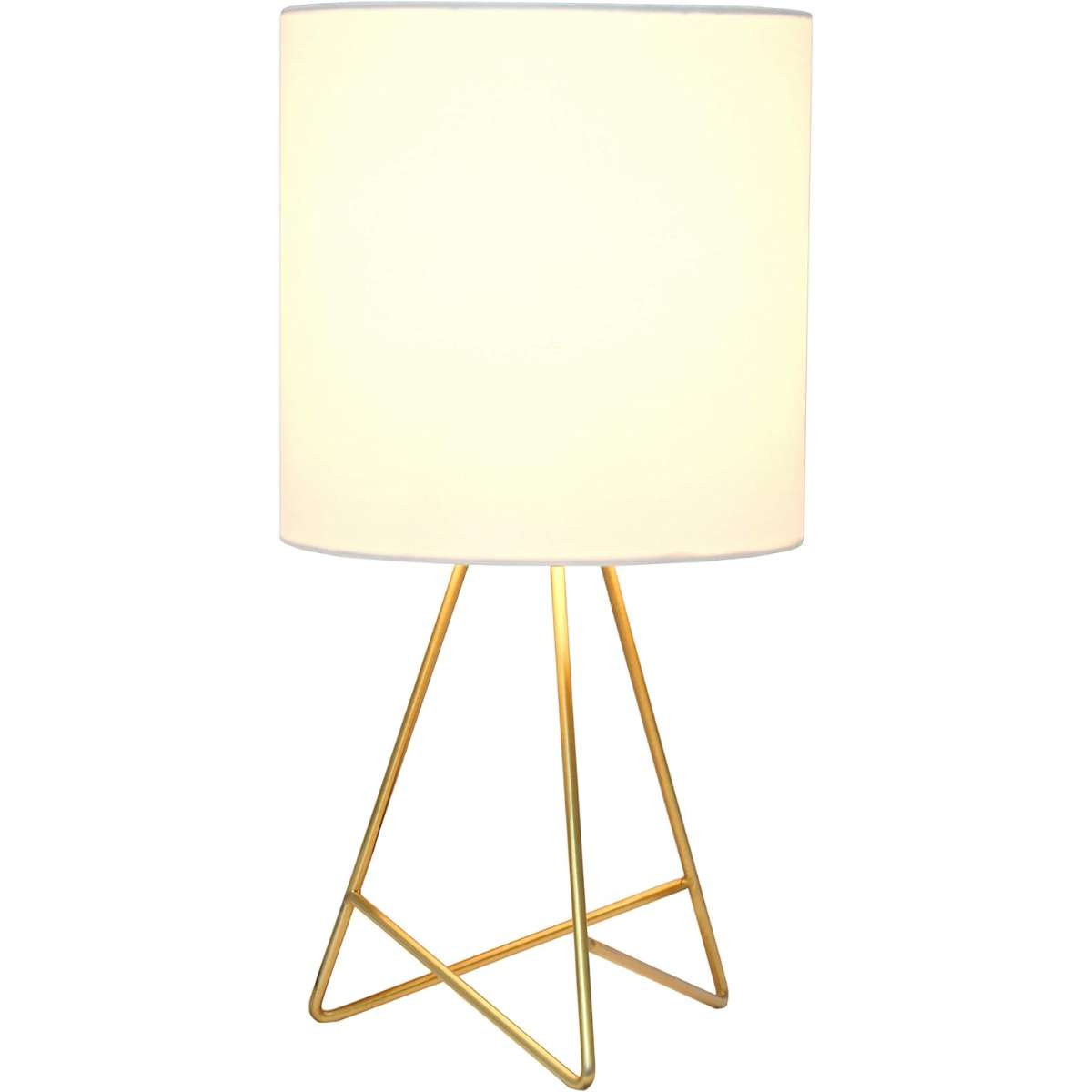 Simple Design LT2066-GDW 13.5" Lower Wire Metal Table Lamp
