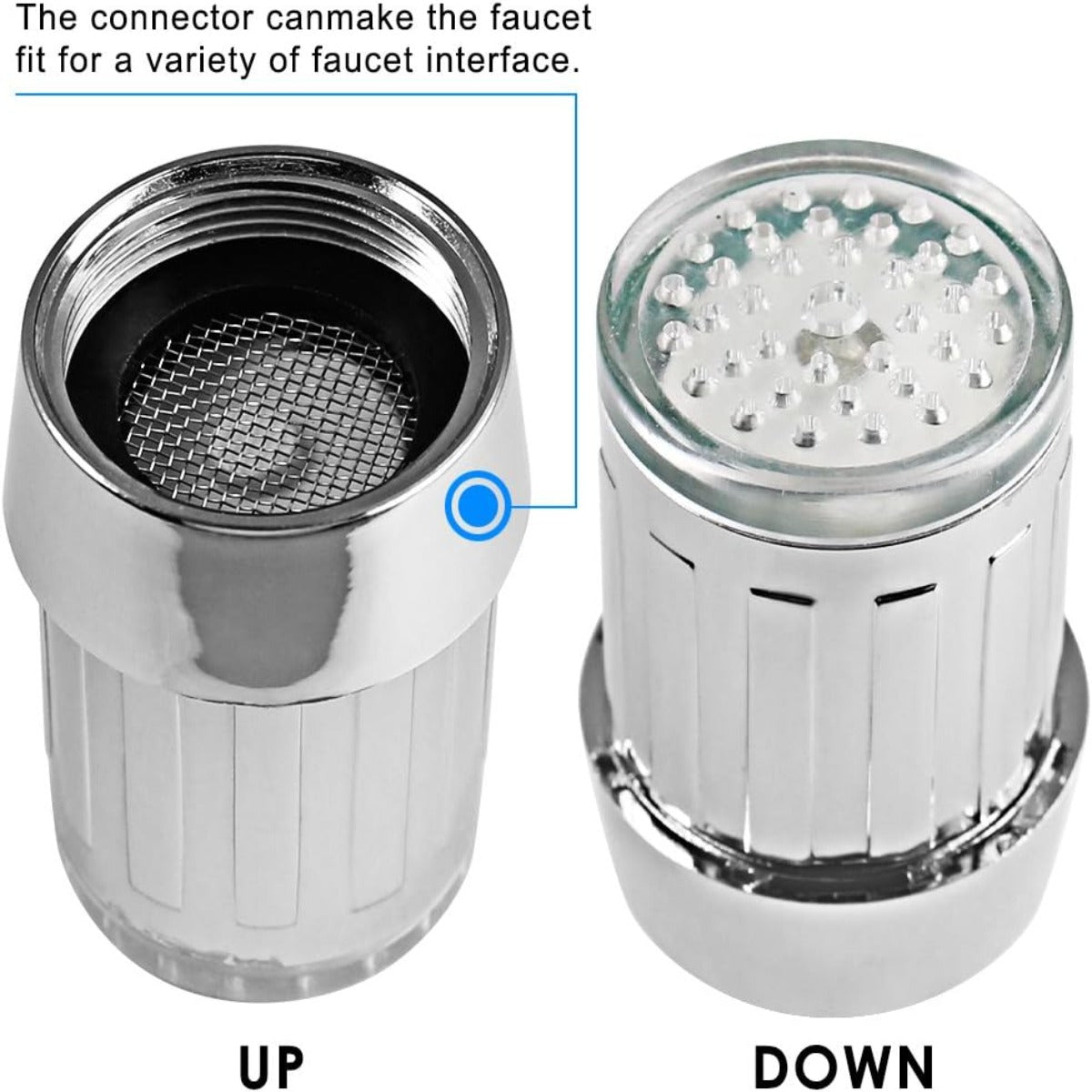 2 color temperature sensitive LED faucet sensors