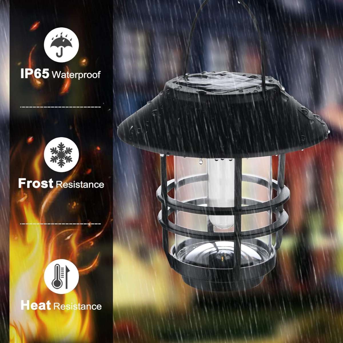 Otdair Solar Wall Lights Outdoor, 2-Pack