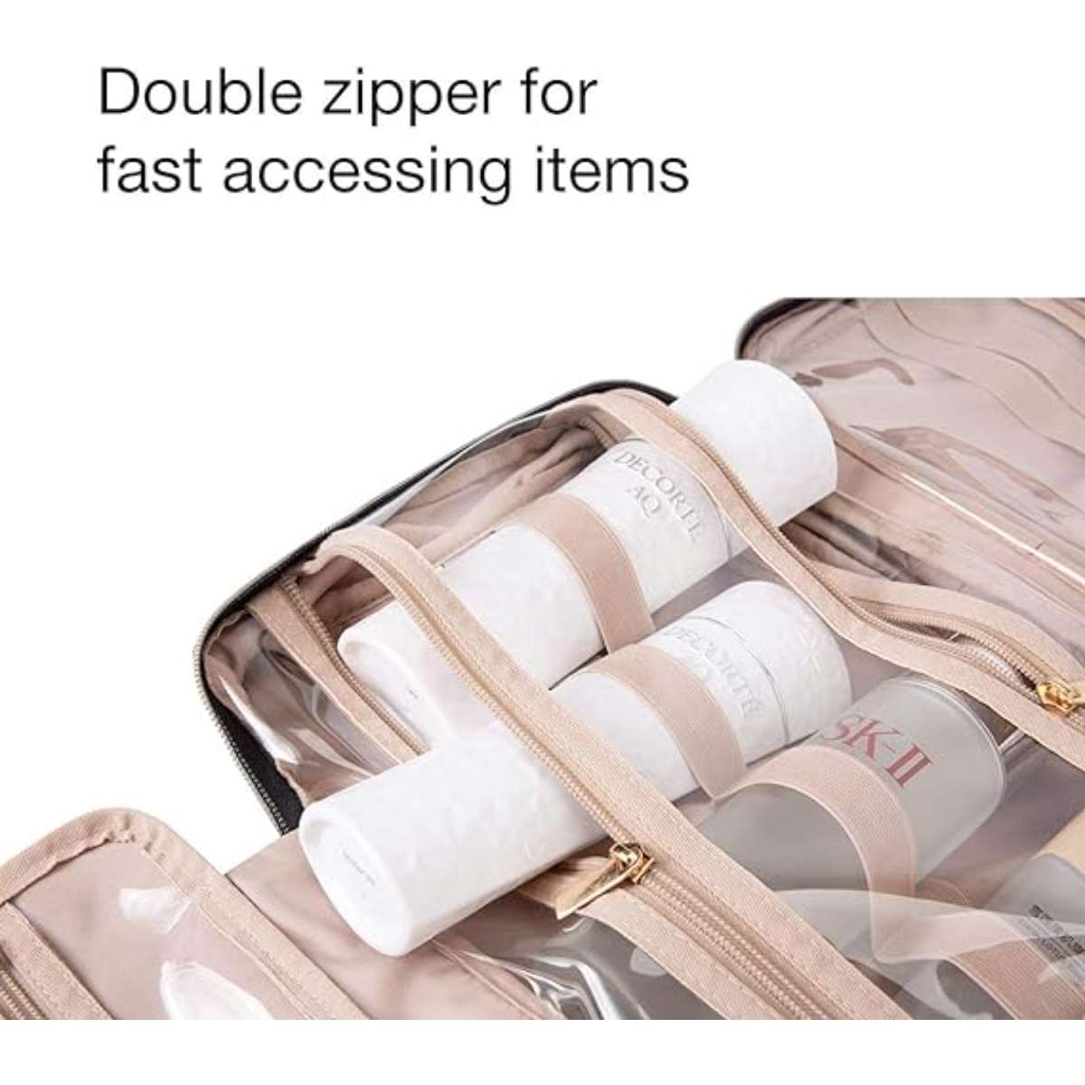 BAGSMART toiletry bag travel bag with hook