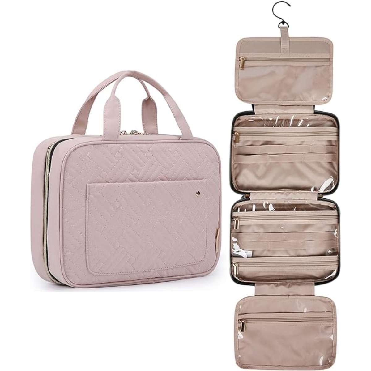 BAGSMART toiletry bag travel bag with hook