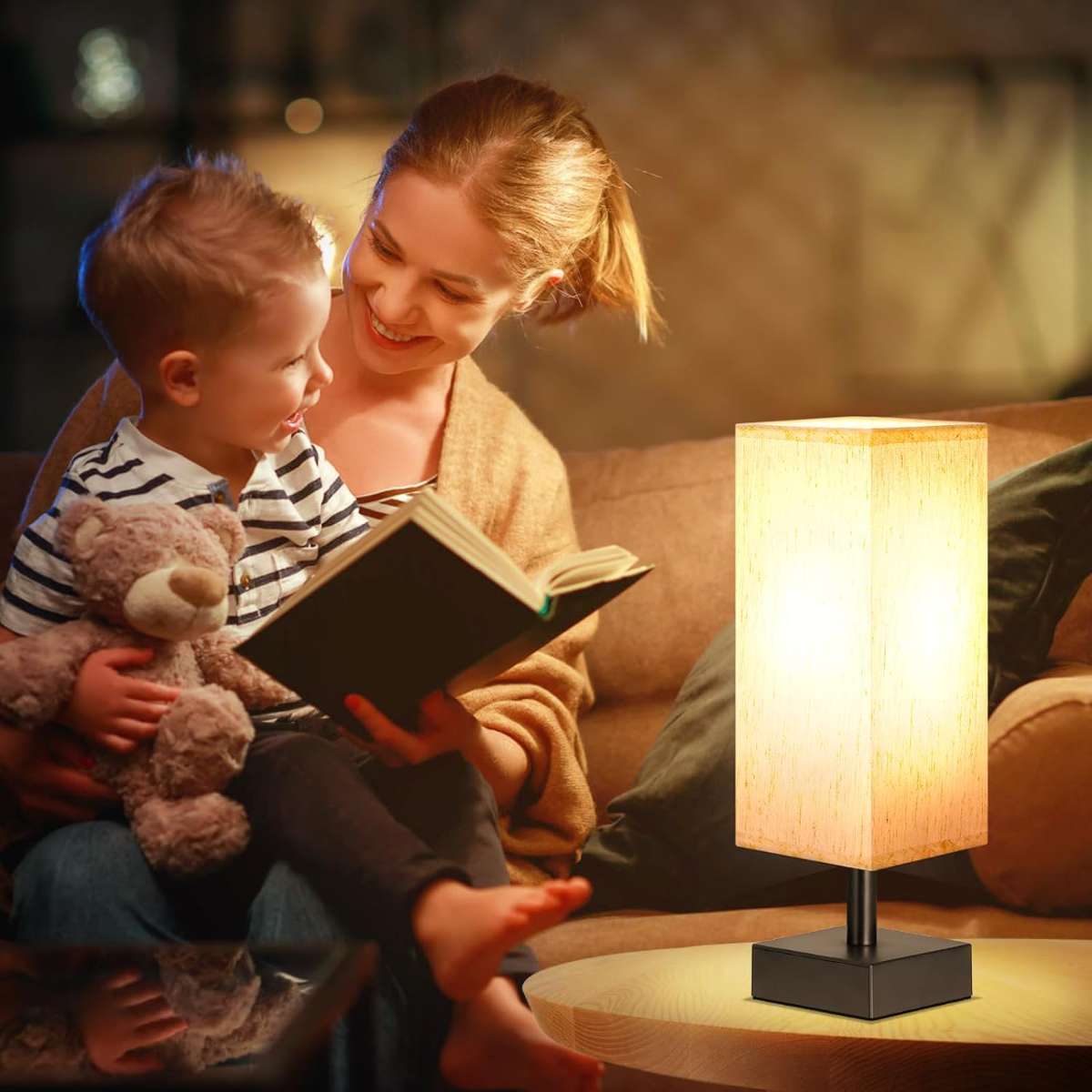 Small table lamp in the bedroom - bedside table bedside lamp
