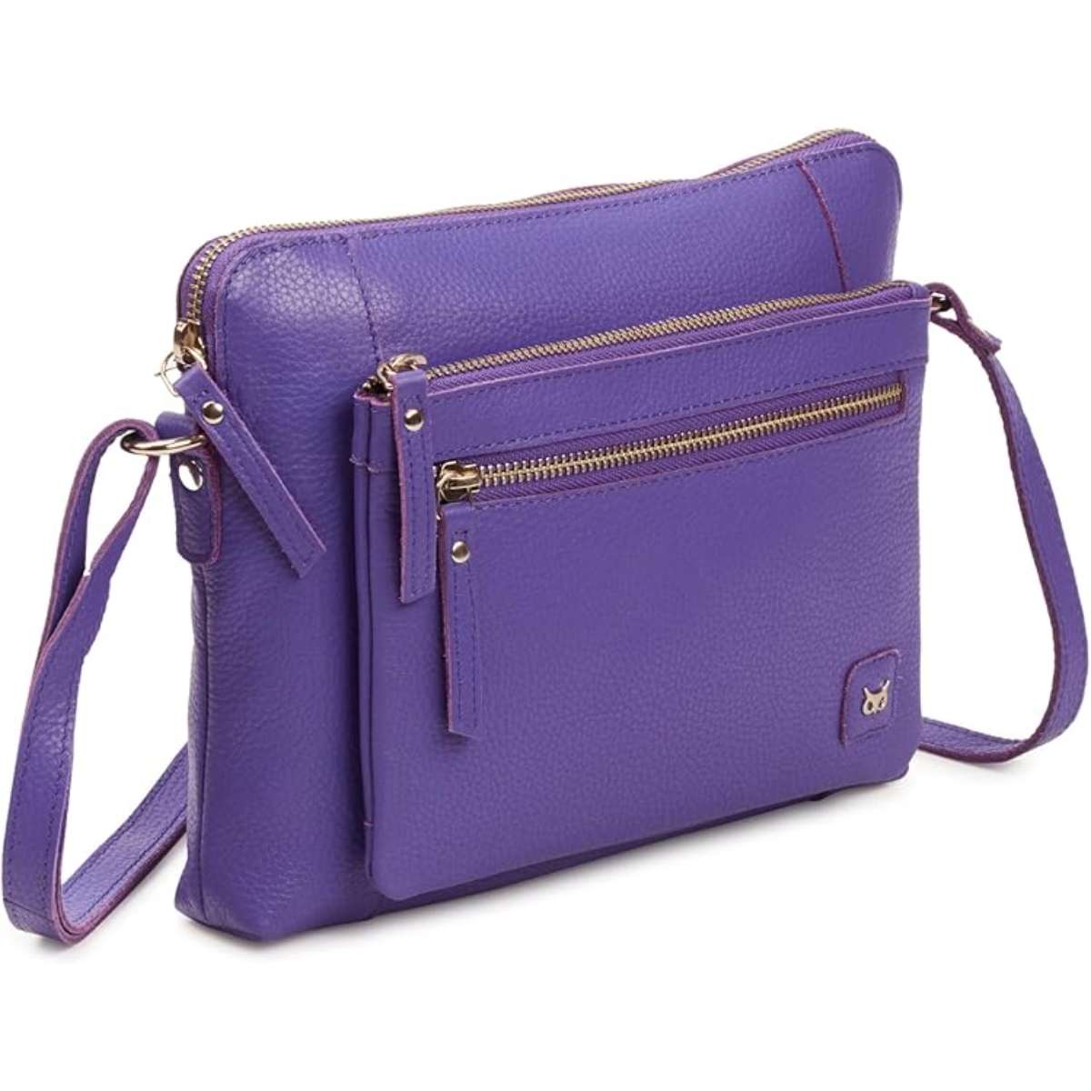 Wise owl accessory small soft pebbles leather cross-body tote