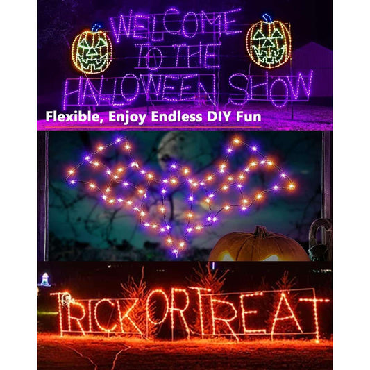 Lezonic Solar Halloween Lights Outdoor, 2 packs of 240 pcs