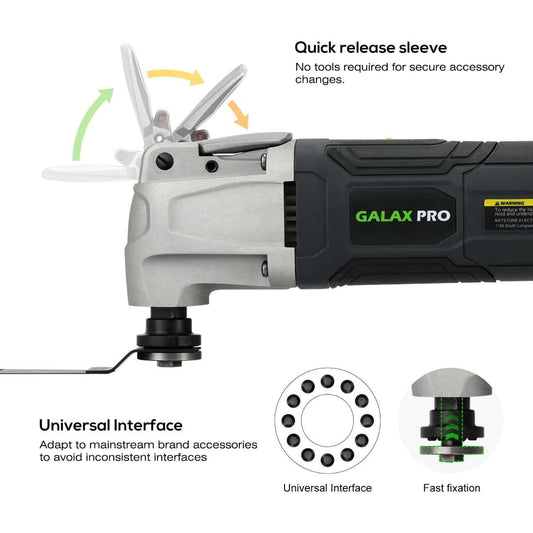 GALAX PRO 2.4Amp 6 Variable Speed Swing Multi-Tool Kit