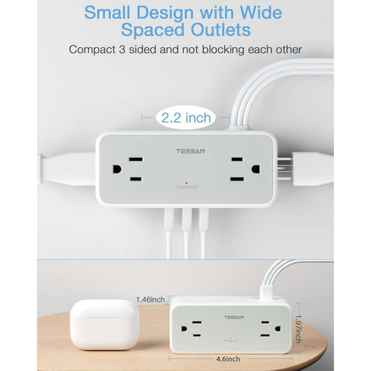 Slim 5-foot flat extension cord