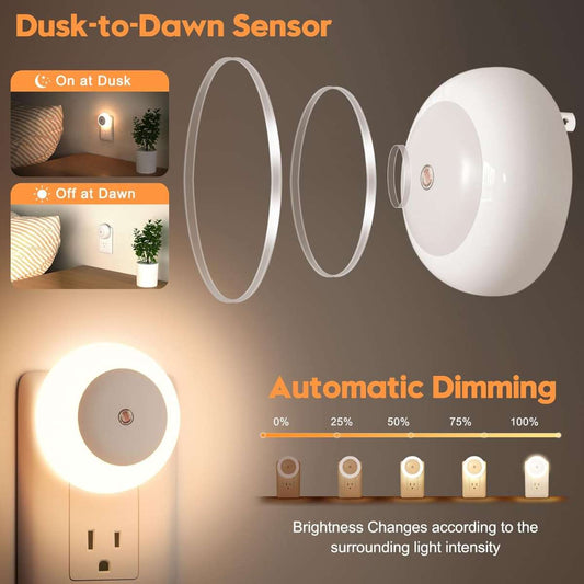 Night light, night light inserted into the wall