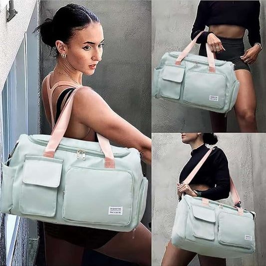 Women's small gym bag, travel duffle bag to carry with you for the weekend
