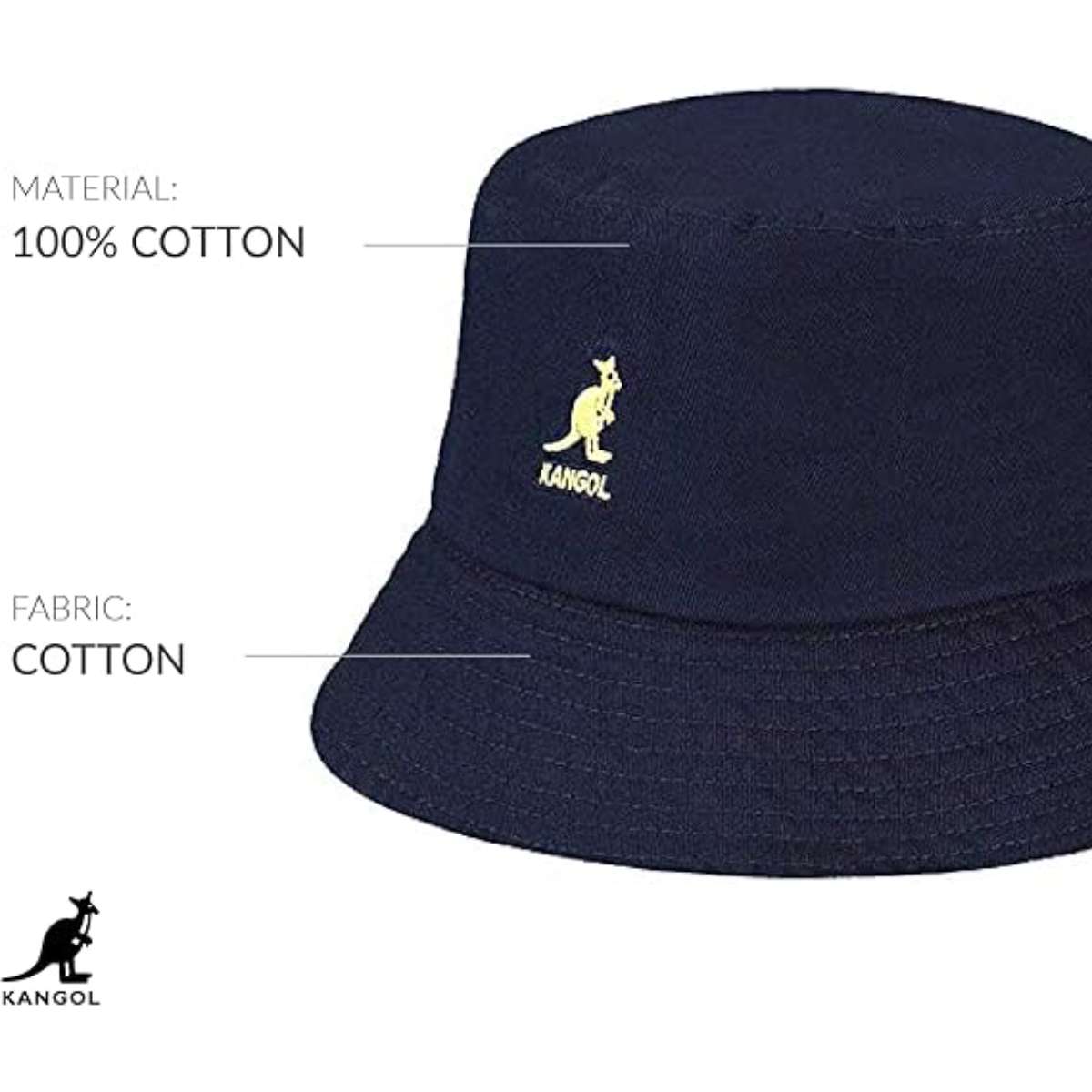 Kangol Washed Bucket Hat - Marine Teal/XL