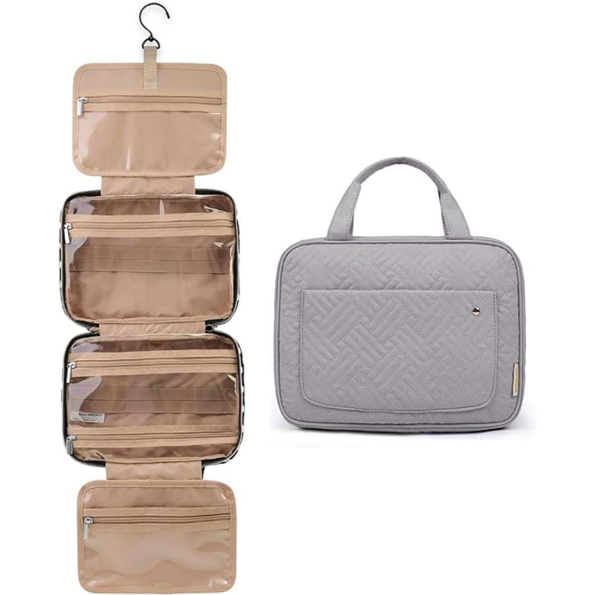 BAGSMART toiletry bag travel bag with hook