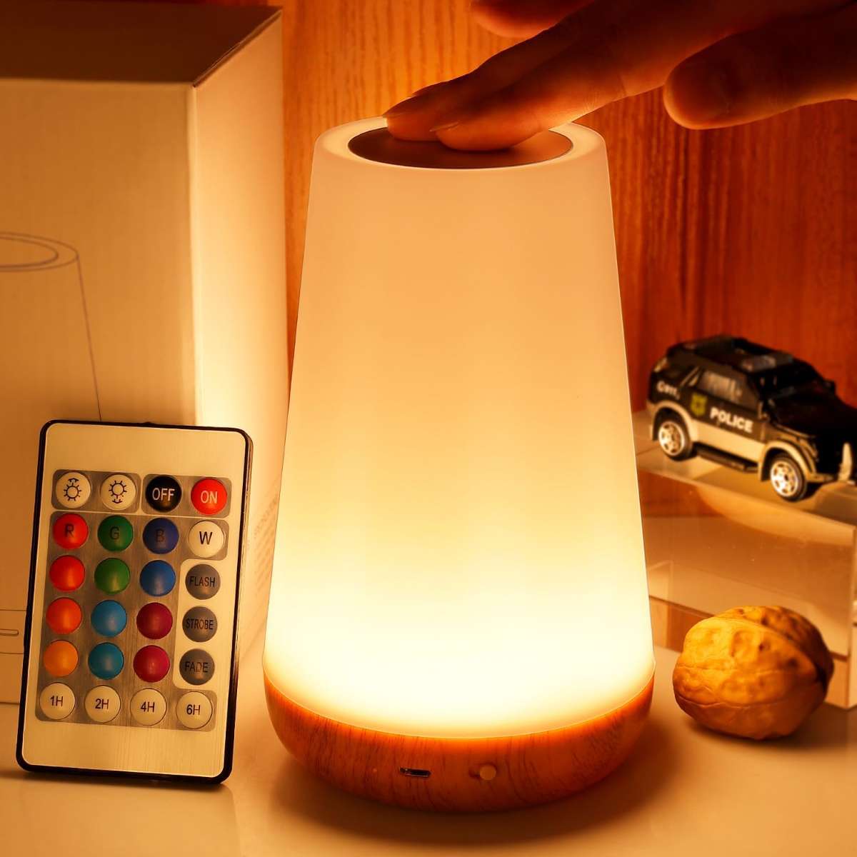 Taosdath night light, dimmable touch light in the bedroom