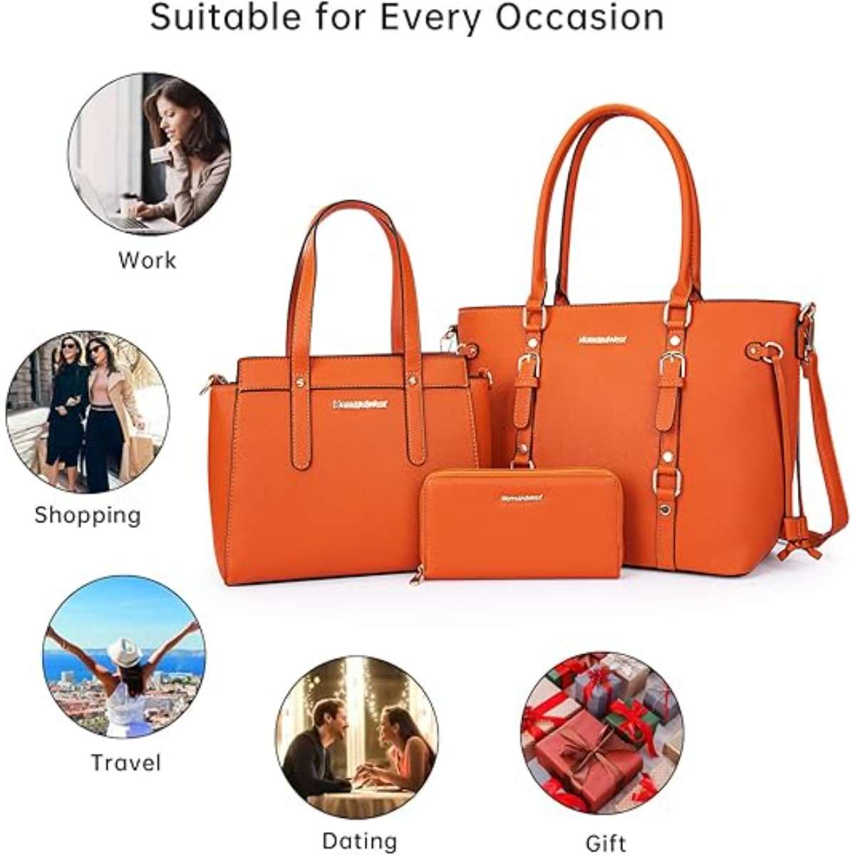 Montana West 3PCS Purses for Women Tote Purse and Wallet Set Shoulder Satchel Bags