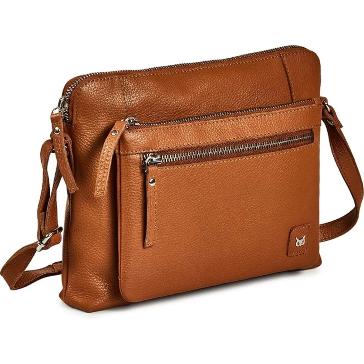 Wise owl accessory small soft pebbles leather cross-body tote