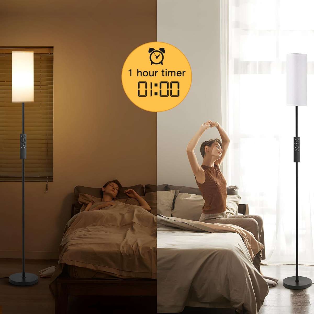 Ambimall Living Room Floor Lamp, including 9W bulb