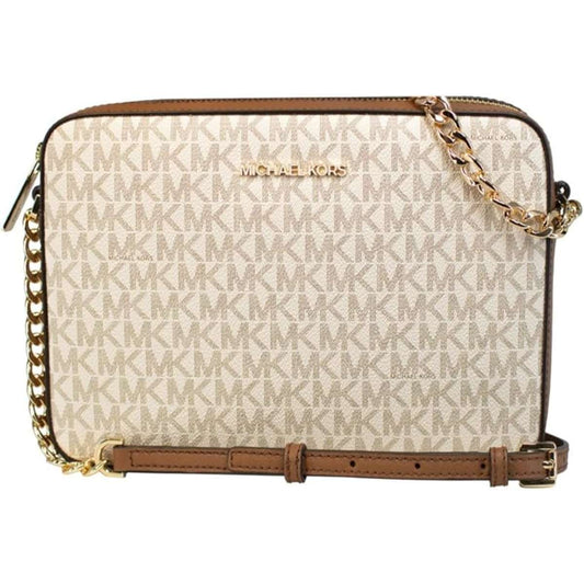 Michael Kors Women's Jet Set Item Lg Crossbody Signature PVC