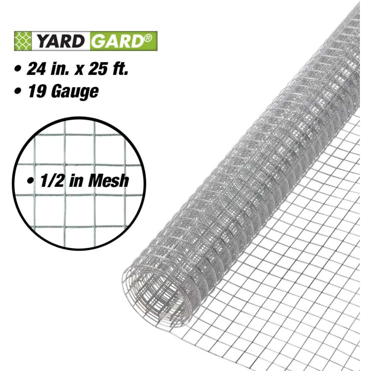 YARDGARD 308224B Hardware Cloth, 2-Feet by 25-Feet, Silver