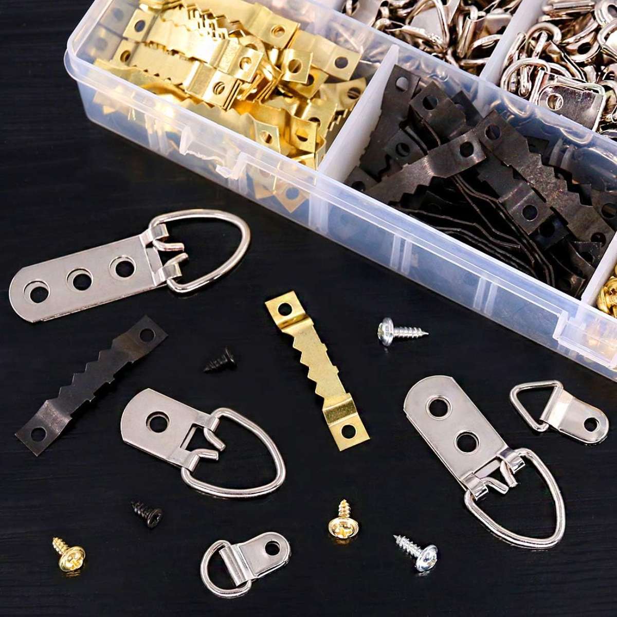 Swpeet 415Pcs Picture Hanger Kit with Screws-7 Model
