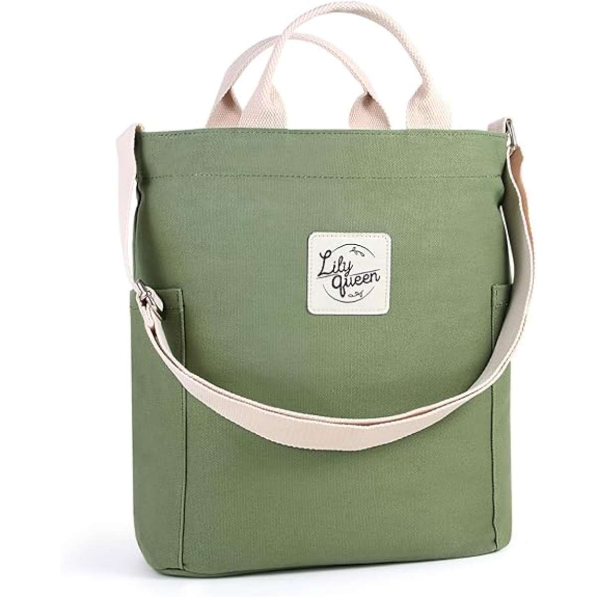 Lily queen Women Canvas Tote Handbags Casual Shoulder Work Bag Crossbody