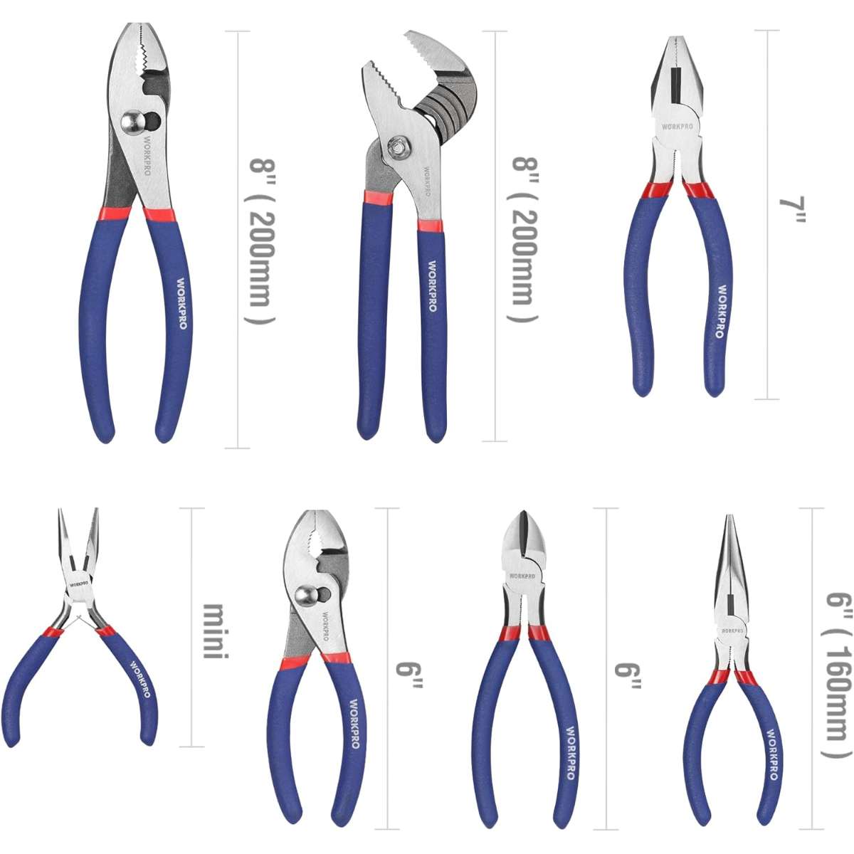 7-Piece Workpro Pliers Set